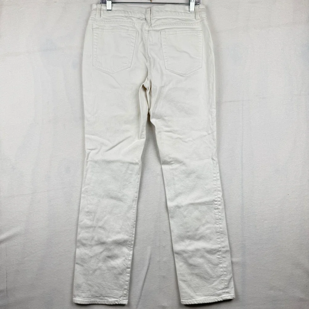 Garnet Hill‎ White Denim Pants Women's Size 10 Casual Everyday Style